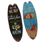 IMIKEYA Surfboard Wall Decor Signs Style Made of Synthetic Material with Assorted Colours 2pcs Style Indoor Ocean Themed Decorative Surfboard Art for Home Wall Decoration