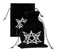 IMIKEYA Tarot Storage Small Items Portable Lint Material, and 2pcs Black Pouches Drawstring Bags for with Delicate Appearance, Safe and Simple Storage Solution for Tarot Cards Home