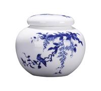 IMIKEYA Tea Kitchen Storage and Storage Room Design Decoration in Living for 260ml Ceramic Jar with Easy Carry Compact Chinese Style Tea Canister for Loose and Spices