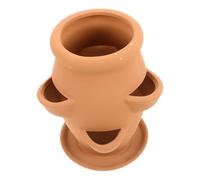 IMIKEYA Terracotta Strawberry Pot: Strawberry Pocket Planter - Ceramic Succulent Planter Pot With 6 Mini Side Pockets - Clay Pots For Plants Orchid