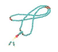 IMIKEYA Tibetan Style 108-Beads Green Turquoise Prayer Beads Bracelet 6Mm Buddhist Meditation Wrist Chain Charm for Wealth, Luck, and Feng Shui Jewelry Unisex