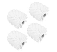 IMIKEYA Toilet Brush Replacement and Easy to Disassemble Design 4pcs White with Dense Bristles for Bathroom Cleaning