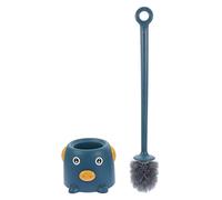 IMIKEYA Toilet Brush Set under Rim Cleaning Brush Extended Handle Chrome Finish