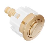 IMIKEYA Toilet Flush Button Single Flush Toilet Push Button Brushed Brass with Universal Compatibility Sturdy ABS Material and Easy Installation Round Bathroom