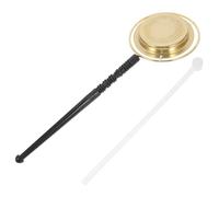 IMIKEYA Traditional Buddhism Instrument Wooden Fish Copper Chime Muyu Temple Supply Percussion Instrument Yin Qing