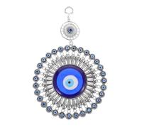 IMIKEYA Turkish Blue Eye Ornament Evil Eye Blue Pendant Glass Hamsa Good Luck Lucky Charm Hand Fatima Protection Hanging Decor for Home Wall Door Ornament