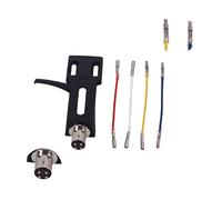 IMIKEYA Turntable Headshell Mount with Stylus Lead Wire Phonograph Head Holder Black Exceptional Sound Reproduction Secure Mounting for Djs Convenient Wire Connection