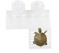 IMIKEYA Turtle Basking Platform with 2 Suction Cups Floating Turtle Dock for Fresh Water and Salt Water Environments Plastic Material White Colour Suitable for Aquatic Fish