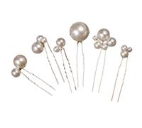 IMIKEYA U-shaped Pearl Hair Pins 6pcs Set Women’s Bobby Pins Hair Accessories for Wedding Bun Maker for Ladies