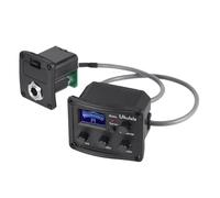 IMIKEYA Ukulele Piezo Pickup with Lcd Display Tuner Equalizer for Acoustic Instruments Easy Installation Control Knobs for Ukulele Acoustic and Folk Guitars