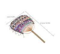 IMIKEYA Unfinished Handmade Bamboo Woven Fan for DIY Crafting Lightweight Traditional Chinese Handheld Fan Material for Dance Summer Party Home Decoration and Easy to Assemble