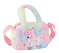 IMIKEYA Unicorn Plush Crossbody Purse Plush Purse Lightweight Adjustable Shoulder Strap Large Capacity Cartoon Adorable Fashionable Birthday