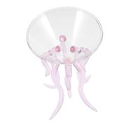 IMIKEYA Unique Octopus Cocktail Glass Pink High Borosilicate Glass Stemware for Wine and Beverages Creative Jellyfish Design Cup Suitable for Weddings Parties Bars and Home Use