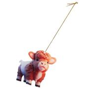 IMIKEYA Unique Resin Highland Cattle Hanging Ornament for Home Decoration and Car Accessory, Finely Manufactured and Resistant to Wear, Cartoon Cow Car Dash Miniature Or Home Decor Accent