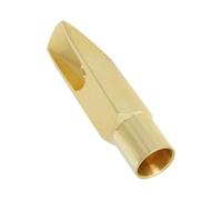 IMIKEYA Universal G1 Soprano Saxophone Mouthpiece Metal Head in Golden Colour with 6 Holes, Coherent Sound and Harmonics Facilitation for Saxophone Accessories