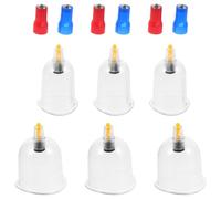 IMIKEYA Vacuum Cupping Therapy Kit with Plastic Cupping Cup and Connector, Easy to Use Massage Tool for Back and Body, The Meridians, Assorted Colour