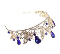 IMIKEYA Vintage Baroque Queen Large Tiara Wedding Accessory Lightweight Durable Hair Decor for Women Bridal Party Photo Booth Celebration