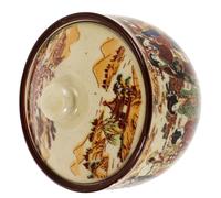 IMIKEYA Vintage Ceramic Tea Jar with Airtight Lid Retro Multi-function Storage Canister for Tea Sugar and Bulk Foods Handmade Porcelain Kitchen Caddy for Home Organization and Space Saving