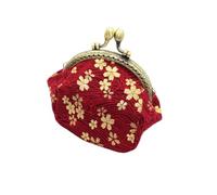 IMIKEYA Vintage Cherry Blossom Coin Purse Retro Change Wallet Gilding, Compact Girls’ Multifunctional Storage Bag for Daily Use