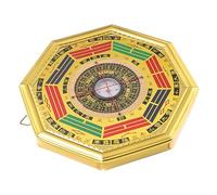 IMIKEYA Vintage Chinese Style Decorative Compass with Edge Portable Divination Hanging Ornament for Home and Office Multifunctional Feng Shui Bagua Mirror Gift Medium