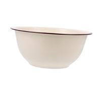 IMIKEYA Vintage Enamel Bowl Deepen Kitchen Enamelware for Mixing and Serving Enamel Salad Basin Retro Design for Lard Basin Use Enamelware Bowl