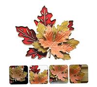 IMIKEYA Vintage Maple Leaf Enamel Brooch Pin for Women Chic Autumn Leaf Safety Pin Corsage Durable Fashion Accessory for Thanksgiving Birthday Gift Holiday Party Decoration