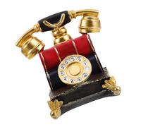 IMIKEYA Vintage Retro Rotary Phone Model Decorative Figurine for Home Office Timeless Elegance with Detailed Craftsmanship Creative Desk Ornament for Photography and Interior Decor