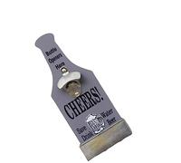 IMIKEYA Vintage Wall Mounted Bottle Opener with Cap Catcher Box - Unique Wooden Beer Opener for Home Bar or Pub - Light Finish Bar Accessory for Any Occasion