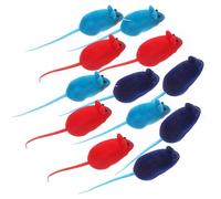 IMIKEYA Vinyl and Flocking Artificial Mouse Random Color 20pcs Practical and Sturdy Sound Mouse for Cat and Pet Kitten for Home and Party Decor