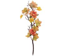 IMIKEYA Vivid Faux Fall Maple Leaf Stems with Plastic and Silk Cloth Material, Realistic and Elegant Thanksgiving Maple Leaf Decor for Home Decoration and Country Feels Decoration