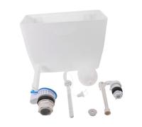 IMIKEYA Wall Mount Toilet Flush Tank Replacement Kit with Pull Chain System and Float Valve, Plastic Commercial Grade Sturdy Toilet Tank Parts Kit for Schools and Public Restrooms