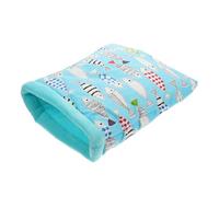 IMIKEYA Warm Cotton Hamster Sleep Pouch Cozy Winter Bed Hideout for Small Pets Like Guinea Pigs Hedgehogs and Rats Adorable Blue Fish Design for Comfortable Naps