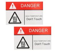 IMIKEYA Warning Hot Stickers Self-adhesive 2pcs High Temperature Safety Sign Labels Synthetic Adhesive Resistant to Peeling for Industrial Machinery and Kitchen Equipment Work