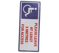 IMIKEYA Wheelchair Warning Decal Reflective Safety Sign Self-adhesive Sticker for Disabled Access High Visibility Clear Distance Reminder for Cars and Surfaces