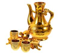 IMIKEYA Wine Pot and Tea Cup Set Reusable offering Cups and offering teapots for Religious Ceremonies and Temple offering Supplies 1 Set