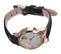 IMIKEYA Womens Black Watch with Decorative Cat Design Accurate Time Quartz Movement Metal and Glass Mirror Material Small Wrist Watch for Female Users Seeking a Nice-Looking Appearance