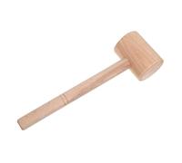 IMIKEYA Wood Mallet for Seafood Preparation Beechwood Kitchen Gadget for Cracking Lobster and Crab Compact Hammer with Long Handle for Home and Restaurant Use