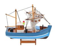IMIKEYA Wood Sailboat Model For Shelf - Miniature Nautical Boat Figurine - Ocean Themed Party - Beach Style Sail Boat Decorations Table Decor