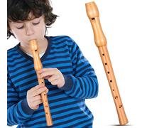 IMIKEYA Wooden 8-hole Recorder Flute for Beginners, Beechwood Wind Instrument and Adults, Lightweight Musical Instrument Suitable for School Band and Music Practice