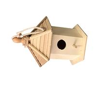 IMIKEYA Wooden Bird House Nest Box Decorative Hanging Bird Cage for Garden Idyllic Outdoor Ornament Sturdy Design