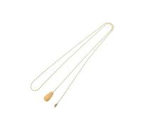IMIKEYA Wooden Ceiling Fan Pull Chain 90cm Beaded Extension Cord with Gold Pendant for Lamp Light Pull Switch Decorative Accessory for Bedroom and Living Room