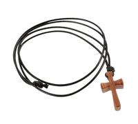 IMIKEYA Wooden Cross Necklace for Couples Unisex Pendant for Faith and Connection for Car Rearview Mirror Decor Stylish Accessory for Any Occasion