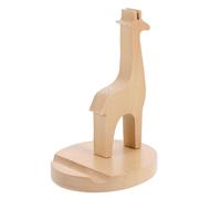 IMIKEYA Wooden Giraffe Phone Holder Stand Sturdy Solid Wood for Desktop with Cartoon Adorable Design, Safe Horizontal or Vertical Placement Cellphone Stand for Family and Office Use