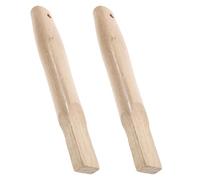 IMIKEYA Wooden Hammer Handles with Ergonomic Shape and Square Hole Design 2pcs Replacement Comfortable Grip for Small Hammers and Axes for Repairs and Construction