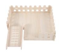 IMIKEYA Wooden Hamster Climbing Platform with Ladder for Small Pets, Chew Prevention and Entertainment, Beige Hamster Cage Board Suitable for DIY Landscape and Playground