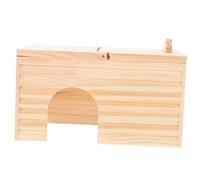 IMIKEYA Wooden Hamster Nest House Small Pet for Hamsters and Chinchillas Wooden Design Comfortable Pet Nest with Flipping Lid for Relaxation and Play