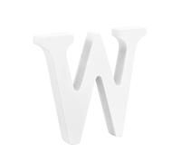 IMIKEYA Wooden Letter W Decoration White for Home Wedding DIY Party Letter Ornament Creative Craft
