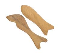 IMIKEYA Wooden Massage Boards Wooden Gua Sha Scraping Tools Fish Shape 2pcs for Home Use, Portable to Relax Muscles and Bones, Lightweight and Sturdy Massage Scraping Boards