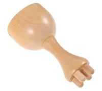 IMIKEYA Wooden Massager Cup with Roller for Home Use, Manual Wood Therapy Massage Tool Featuring Easy to Grip Design and Scraping Function for Back Relaxation and Cellulite Treatment