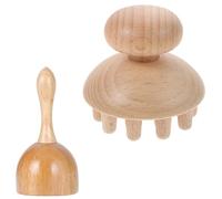 IMIKEYA Wooden Multi-Function Massager Cup Ergonomic Design, Easy to Hold and Time-Saving Body Therapy Tool for Neck, Back, and Cellulite Massage